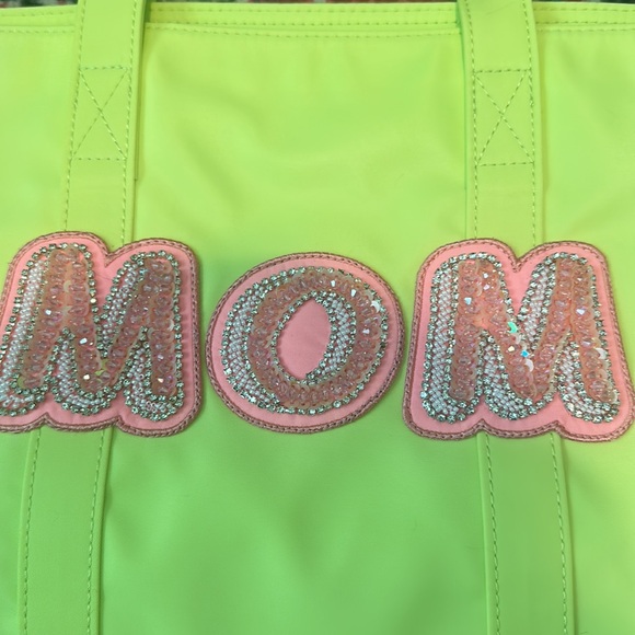 Stoney Clover Lane Lime Mini Tote NWT “MOM” Sewn Patches - Picture 4 of 4